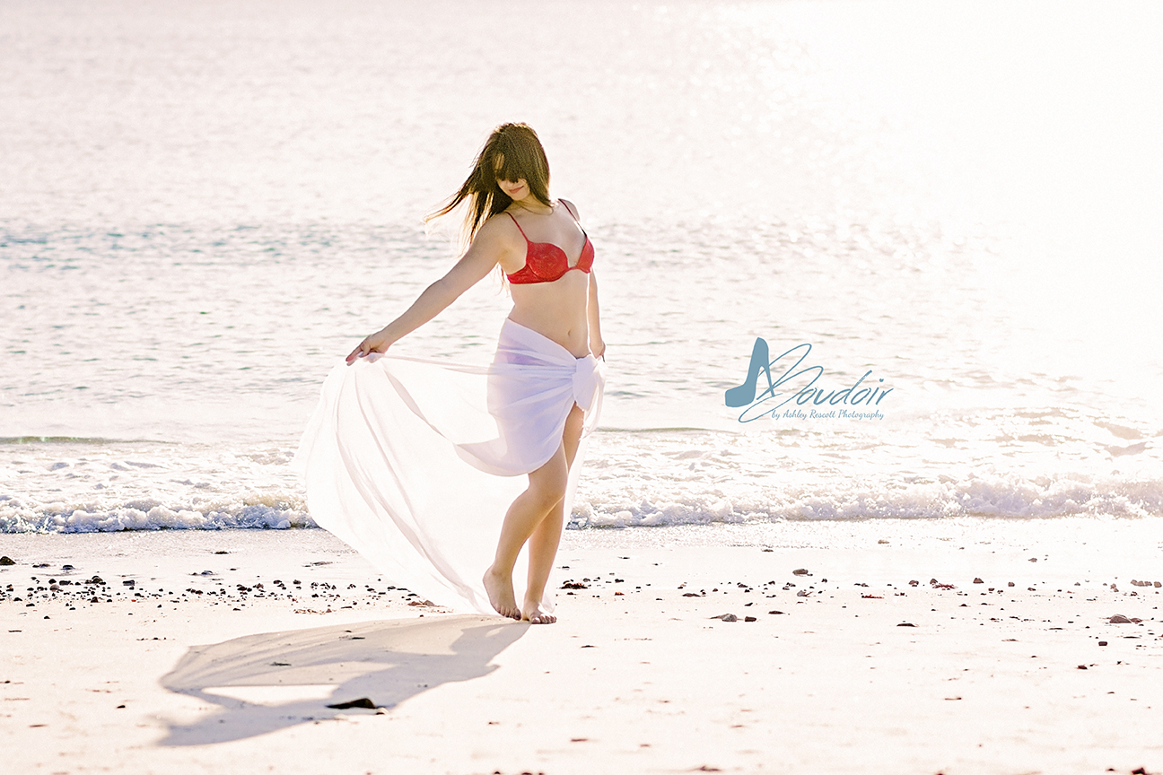woman in white skirt on beach
